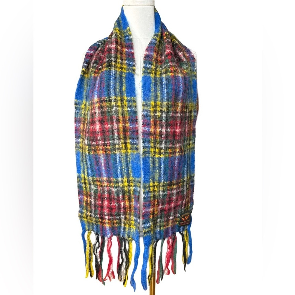 Creagaran Mohair Made In Scotland Plaid Scarf